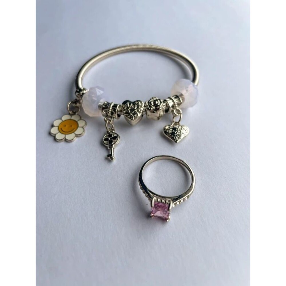 Cute Charms Bracelet And Ring